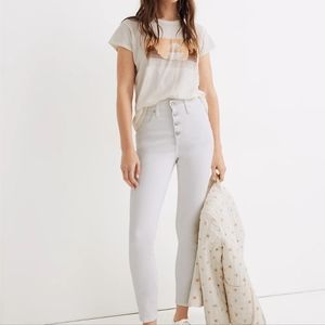 Madewell Petite 10" High-Rise Skinny Crop Jeans Button-Front Edition